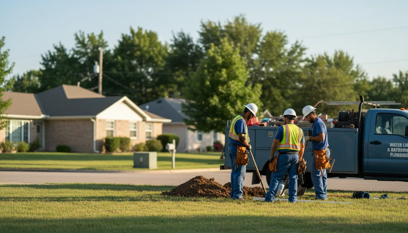 Residential water line and bathroom plumbing service in New Geneva, PA